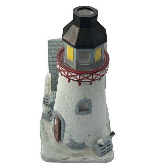 Lighthouse-Themed Ceramic Tea Light Candle Holder By Party Lite - Picture 3 of 7